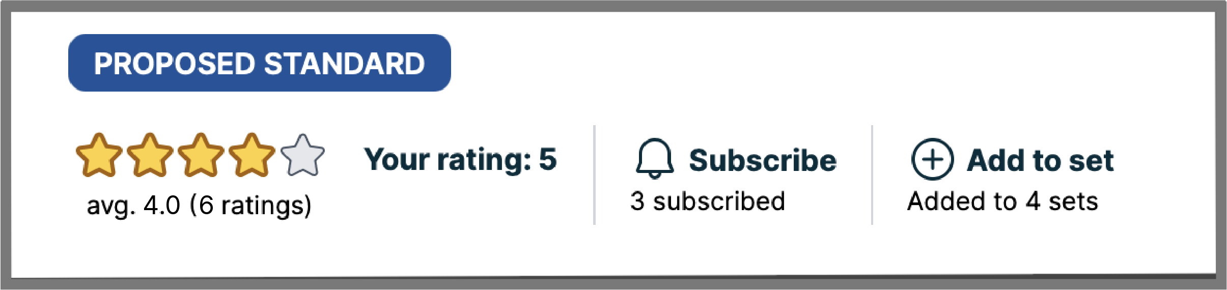 Ratings example on RFC-Editor.org